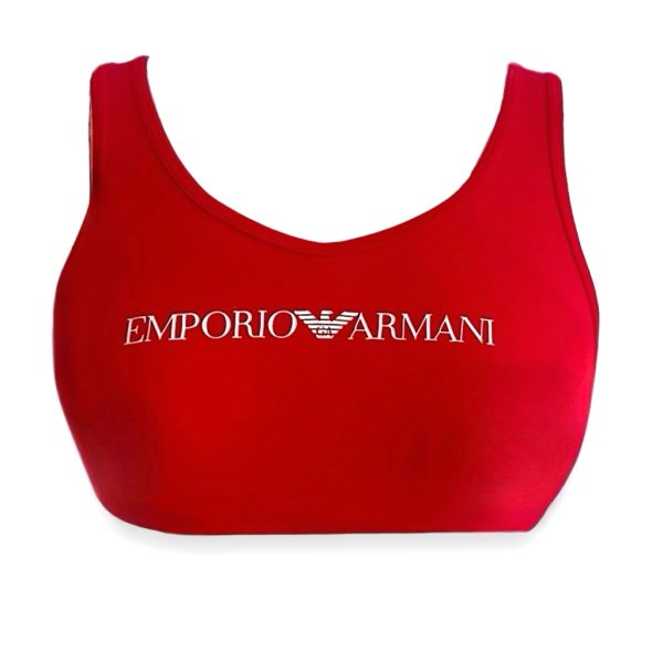 Emporio Armani | חזיית טופ לוגו אדומה אימפוריו ארמני