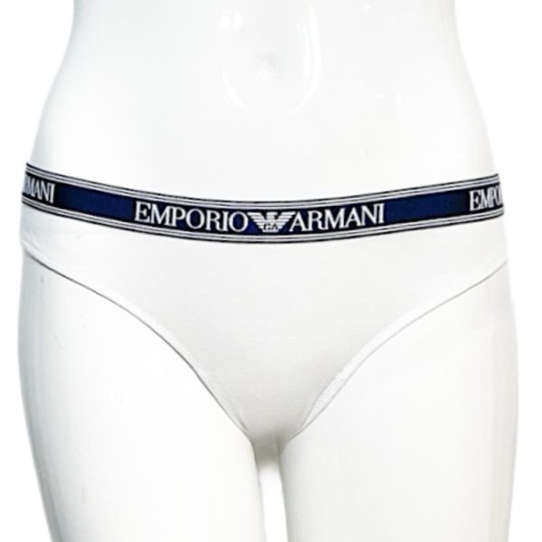 Emporio Armani | תחתון ברזילאי כותנה נמתחת לבן אימפוריו ארמני