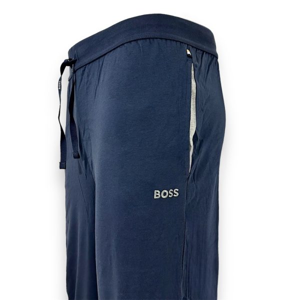 Hugo Boss | מכנס טרנינג לוגו מכותנה כחול הוגו בוס