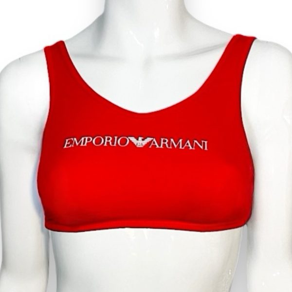 Emporio Armani | חזיית טופ לוגו אדומה אימפוריו ארמני