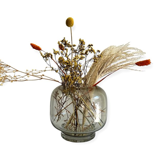 Housedeco-אגרטל זכוכית בסגנון וינטג' מעוצב בפרחים